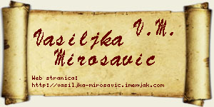 Vasiljka Mirosavić vizit kartica